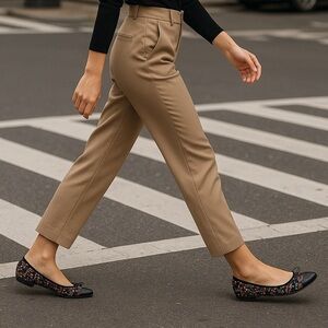 Steve Madden Glossier Colorful Tweed Bow Ballet Flats Black Cap Toe Women’s 10